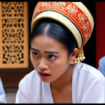 A person deeply immersed in learning a language through cultural experiences, like watching a Malay drama with subtitles or attending a local cultural event. Focus on the immersion aspect.