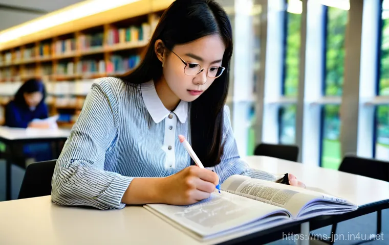 JLPT 독해 능력 빠르게 높이는 방법 - **Prompt:** A young Malaysian student, in their late teens, is seated at a well-organized wooden des...