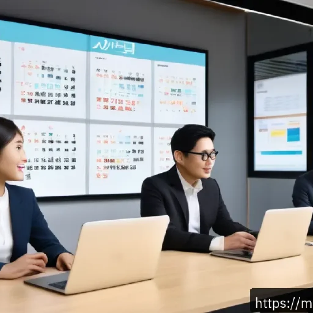 JLPT 자격증과 일본 IT 기업 취업 사례 - A modern Japanese IT office environment showing a diverse group of professionals collaborating on cl...